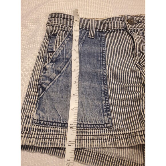 Anthropology Pilcro No. 26" Retro Railroad Stretch Denim Utility Shorts - Picture 7 of 9